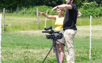 Tournage de Midi en France aux Ânes de Min Guen